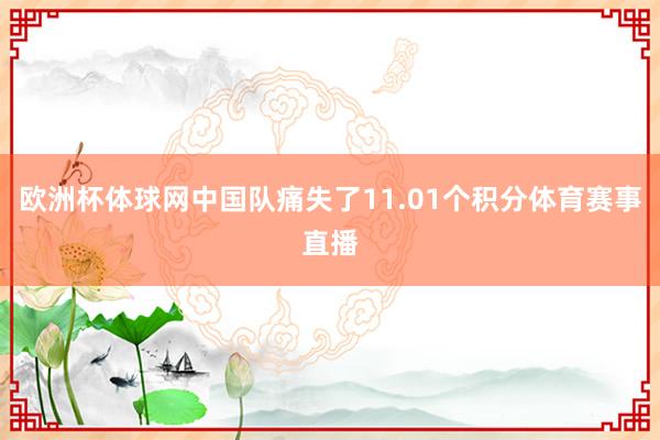 欧洲杯体球网中国队痛失了11.01个积分体育赛事直播