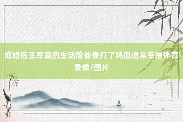 成婚后王军霞的生活险些像打了鸡血通常幸福体育录像/图片