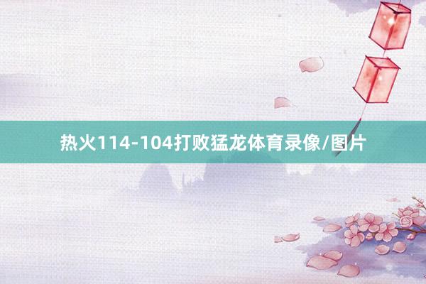 热火114-104打败猛龙体育录像/图片