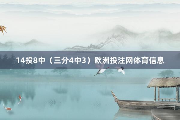 14投8中（三分4中3）欧洲投注网体育信息