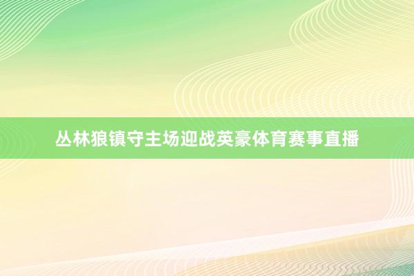 丛林狼镇守主场迎战英豪体育赛事直播