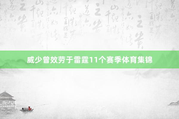 威少曾效劳于雷霆11个赛季体育集锦